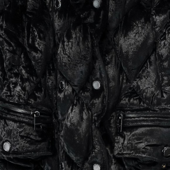 Burberry Black Silk Velvet Puffer Jacket - Picture 10 of 16